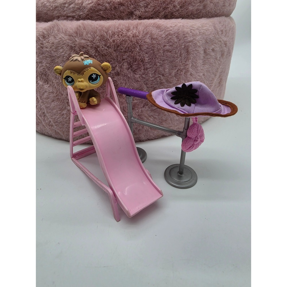 LPS Littlest Pet Shop Monkey Chimp #486 Dollhouse Miniature Figure Slide Lot